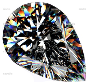 Cubic Zircoina / CZ Pear shape-cut Super & Excellent Quality Lot 7 A  ( Not AAA or AAAAA from China ) Loose Stones Fake Diamond  U.S Shipper