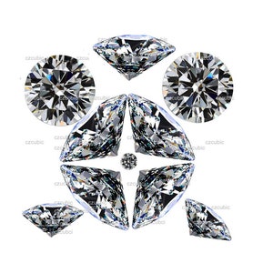 Cubic Zirconia  5A / AAAAA Loose  Stones  Round shape Fake Diamond  Manufacture Lot CZ Nice Quality in U.S Shipper each 5 pcs 10 pcs Lots