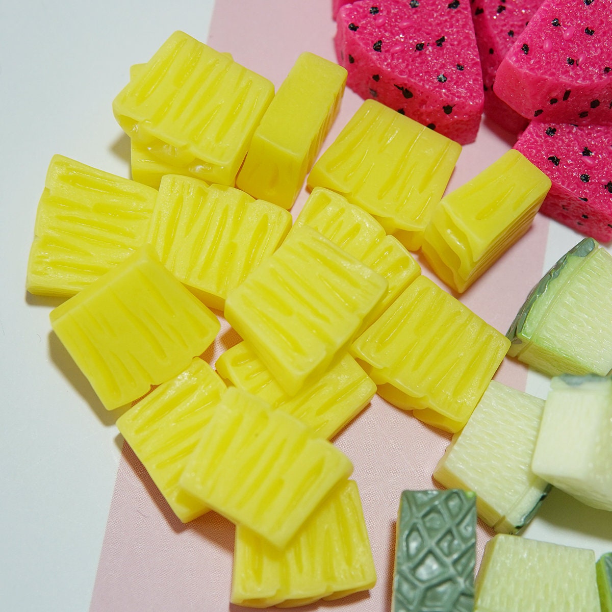 Faux mini food Resin decoden Resin colorful fruit slice Etsy