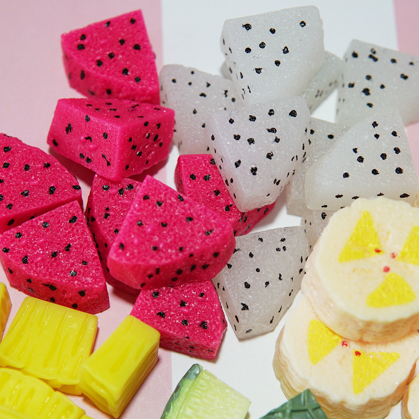 Faux mini food Resin decoden Resin colorful fruit slice Etsy