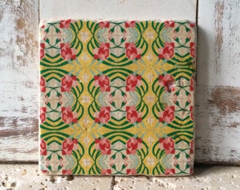 "Barcelona" tile - upcycled, home decor, gift idea
