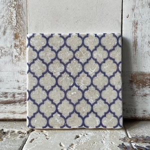 Upcycling Kachel, Fliese, Untersetzer “Maroc&quot; Wohndeko
