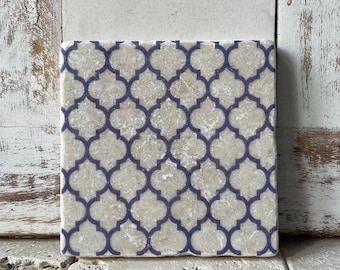 Upcycling Kachel, Fliese, Untersetzer “Maroc" Wohndeko