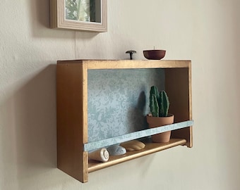 Upcycling mini shelf, small spice rack, true vintage, small kitchen shelf in shabby chic