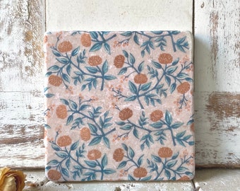 Untersetzer, Fliese “Fleur” Upcycling, Wohndeko