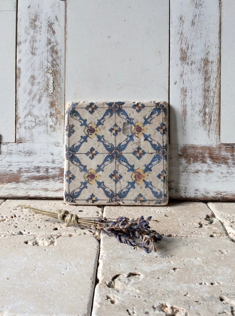 Coasters, tile Puerto upcycling, home decoration image 6