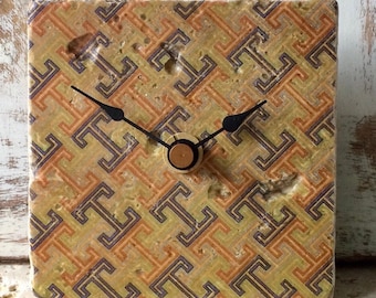 Antikmarmor, Mini Uhr, Tischuhr,  Wanduhr "Art Deco" Schreibtisch Uhr