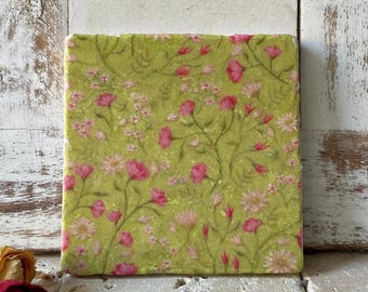 Untersetzer, Kachel, Fliese "Spring" Küchendeko, Handmade Upcycling