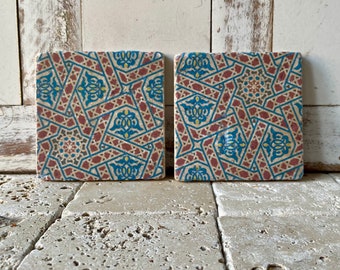 2x tile coasters tiles "Sicily"