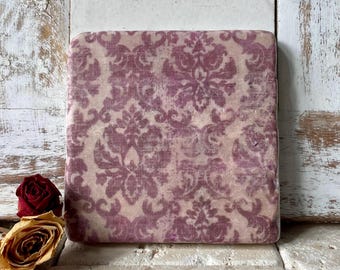 Coaster, tile, antique marble vintage look