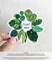 Plant Mom sticker, Plant Stickers, Glossy Coated vinyl Die Cut Sticker, House Plant Sticker, Weatherproof Sticker, Laptop Sticker 