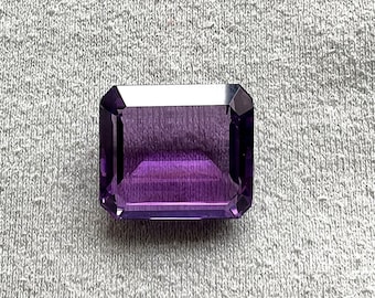 Piedra preciosa de corte octágono facetada de alta calidad de amatista de 28,12 quilates para joyería