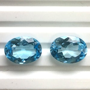 Blue Topaz Oval Cut Natural Loose Gemstone For Jewelry