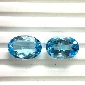 Blue Topaz Oval Cut Natural Loose Gemstone For Jewelry