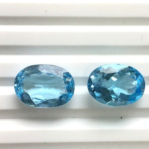 Blue Topaz Oval Cut Stone Natural Loose Gemstone For Jewelry
