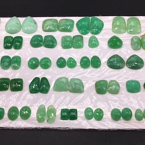 Chrysoprase Faceted Rosecut Mix Shape Natural Gemstone