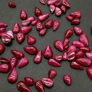 Ruby Plain Pear Shape Natural Gemstone For Jewelry