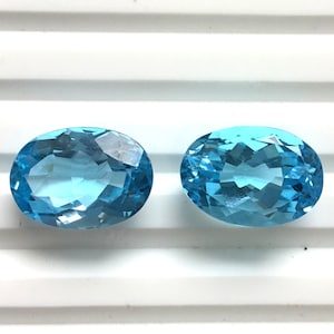 Blue Topaz Oval Cut Natural Loose Gemstone For Jewelry