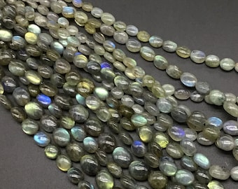 Labradoriet Plain Tumble natuurlijke edelsteen ketting