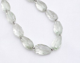 Green Amethyst Faceted Fancy Tumbles Gemstone Jewelry