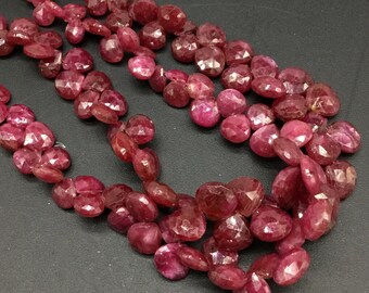 Rubin facettierte Birne natürliche Edelstein Perlen für Schmuck