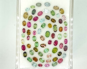 28.60 Carats Multiple Colors Tourmaline Oval Cut Stone Natural Fine Gemstones