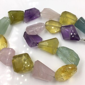 Natural Mixed Gemstone Big Size Tumbles Gemstones Beads For Jewelry