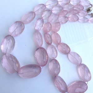 Rose Quartz  Faceted Ovals Natural Gemstone
