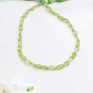 Peridot facettierte Perlen 9 Zoll natürliche Edelstein-Halskette, Edelstein für Schmuck