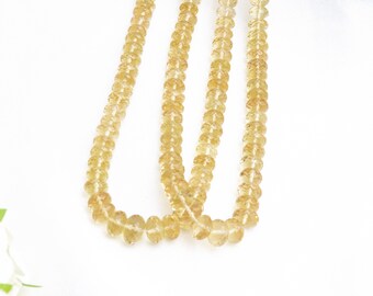 Natural Honey Quartz Faceted Balls Gemstone Necklace, Gemstone For Bulk