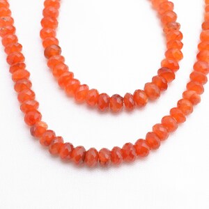 Natural Carnelian Faceted Ball Beads , 6 to 7 mm Gemstone Necklace, Gemstone For Jewelry