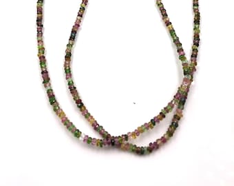 Natural Semi Multi Mixed Gems  Beads Gemstone Necklace