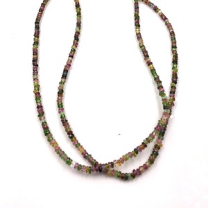 Natural Semi Multi Mixed Gems  Beads Gemstone Necklace