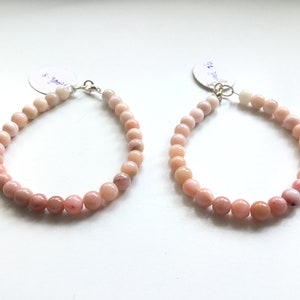 Rosa Opal Heilung Glatt Kugeln Perlen Edelstein Armband