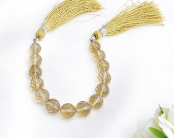 Honey Beer Faceted Balls Top Quality AAA Beads, Natural Gemstone Beads