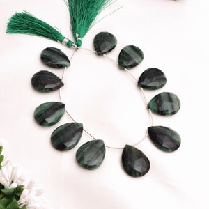 Aventurine Quartz Faceted Drop Beads l 10 Inches Natural Aventurine Quartz Faceted Drop Beads For Jewelry I 23x18To28x20MM Top Quality Beads