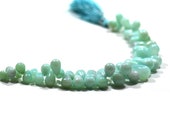 Blue Opal Peru - 8 39 39 Smooth Drops Beads Gemstone 1 Strand EB02 Jewelry Beads Handmade Natural