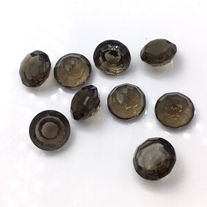 Natural Smoky Faceted Quartz Fancy Round Loose Gemstone
