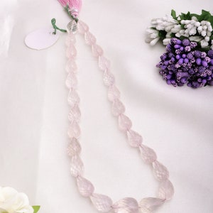 Natural Rose Quartz Faceted Drops Gemstone Beads For Jewelry