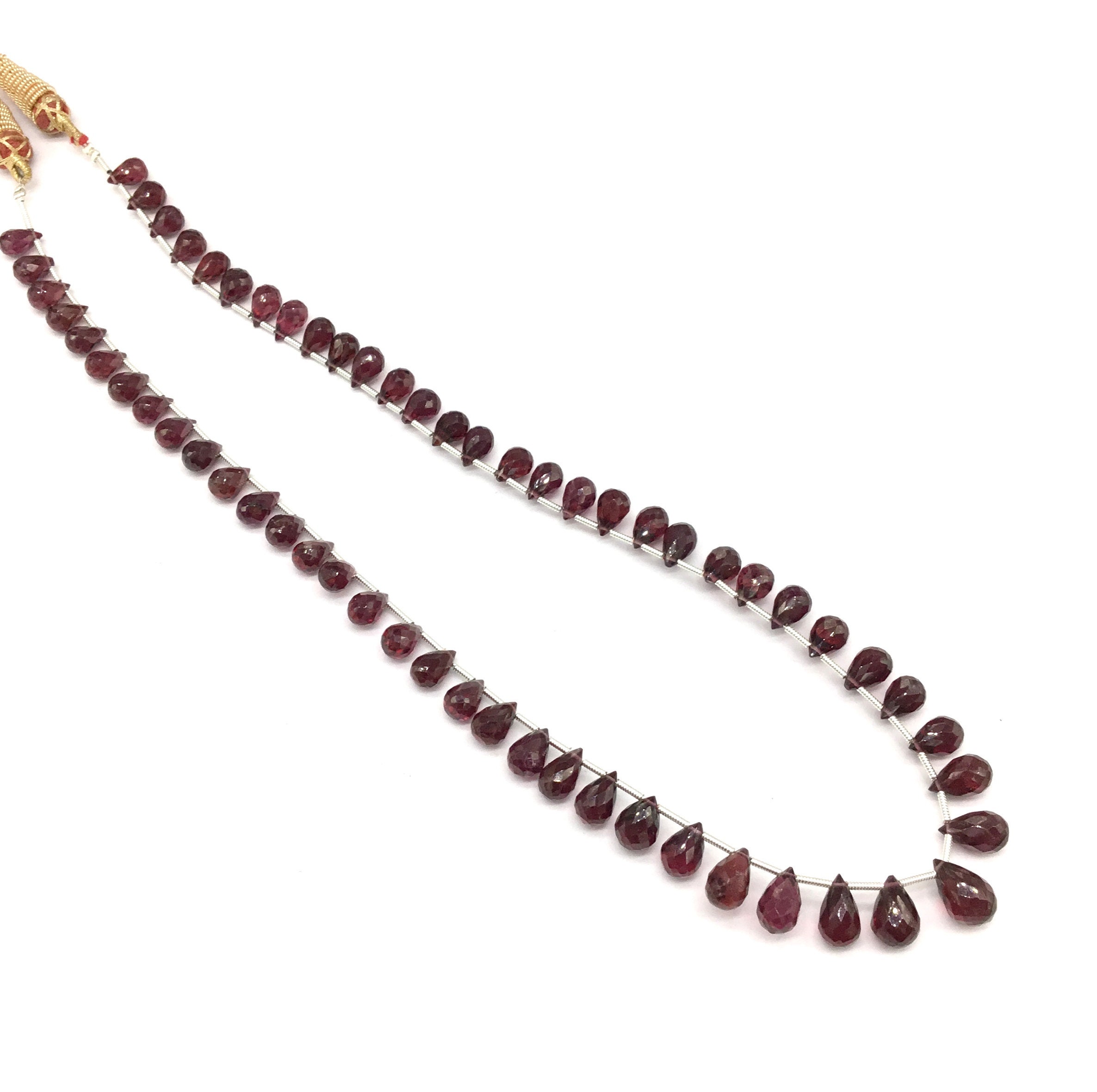 Garnet 16 '' Faceted Drops Gemstone necklace 146 Ct | Etsy