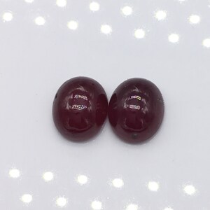 Ruby Cabochon Gemstone Pair natural gemstone