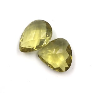 Natural Honey Quartz Faceted Fancy Pear Loose Gemstone