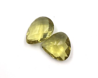 Natural Honey Quartz Faceted Fancy Pear Loose Gemstone