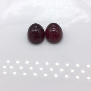 Ruby Cabochon Gemstone Pair Natural Ruby Gemstone