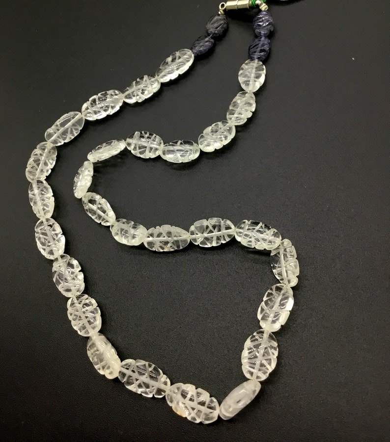 Iolite Carving Fancy 16 /'/' Natural Gemstone 1 Strand 119.55 Ct Handmade EBA000063 Crystal