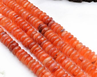 カーネリアン アフリカ スムース タイヤ ビーズ 9 mm ～ 10 mm 宝石