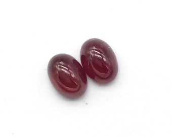 Ruby Cabochon Paire Gemstone pour la fabrication de bijoux