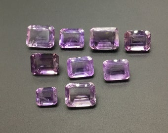 Piedra preciosa natural suelta de amatista octogonal para joyería