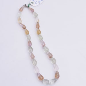 Natural Mixed Gemstone 16 Inches Faceted Drops Necklace