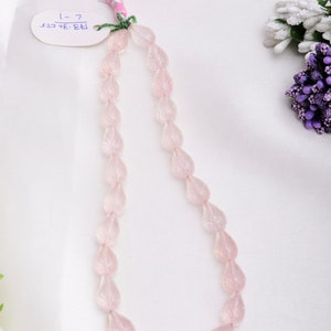 Natural Rose Quartz Faceted Teardrops Gemstone Beads For Jewelry